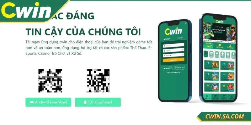 Hoàn tất tải app CWIN chỉ với vài thao tác cơ bản
